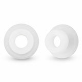 Two white FROZTIVA auger shaft seals for commercial slushy machines