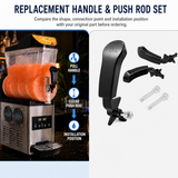 Replacement dispenser handle and clear push rod set with pre-order comparison guidance