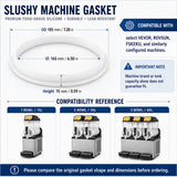 Slush machine hopper gasket fitment reference for comparing gasket shape and dimensions