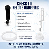 Slushy machine maintenance kit fitment checklist for comparing original component shapes and measurements